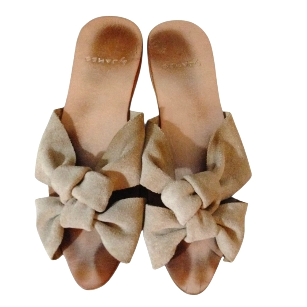 Chelsey Knot Suede Slip On Sandal By James Women’s Size 7
